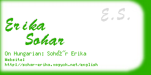 erika sohar business card